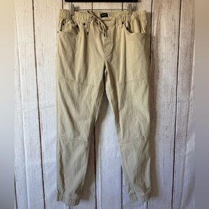 Buffalo David Bitton Men's Tan Stretch Twill Articulated Jogger
Pants Large